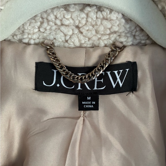 J. Crew Cream Teddy Sherpa Button-Front Coat - Picture 2 of 9